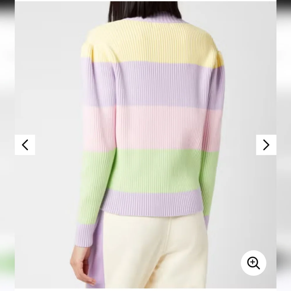 Olivia Rubin RARE Dee Striped Knitted Cardigan Jewel Button Medium